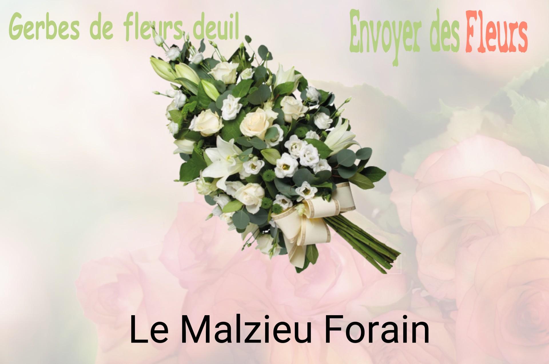 Gerbe de fleurs de deuil livrée à Le Malzieu-Forain